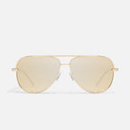 Quay High Key Sunglasses (Gold Frame / Gold Polarized Lens)