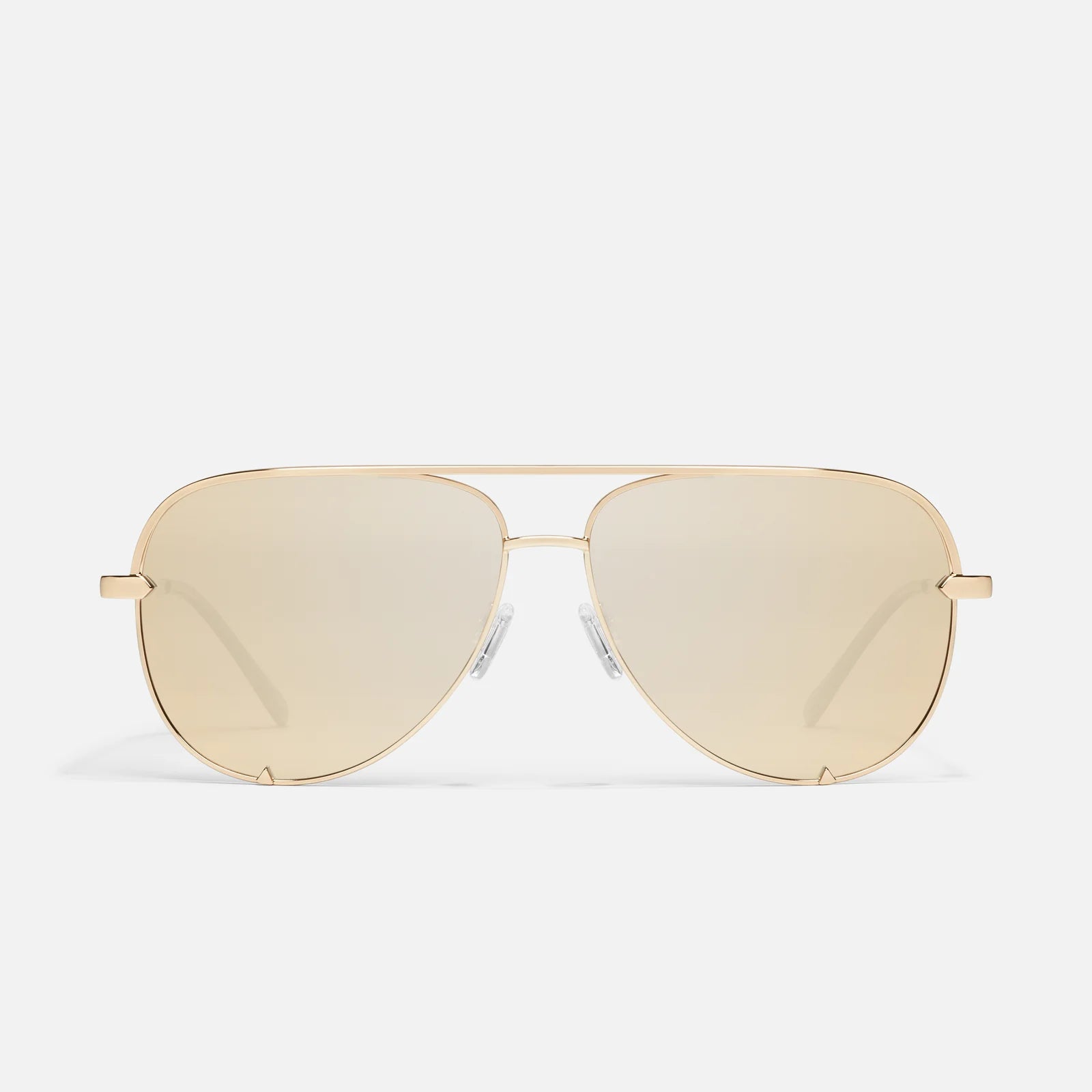 Quay High Key Sunglasses (Gold Frame / Gold Polarized Lens)