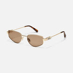 Quay Hit Single Sunglasses (Gold Frame / Tan Lens)