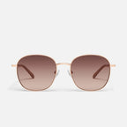 Quay Jezabell Sunglasses (Rose Gold Frame / Brown Fawn Lens)