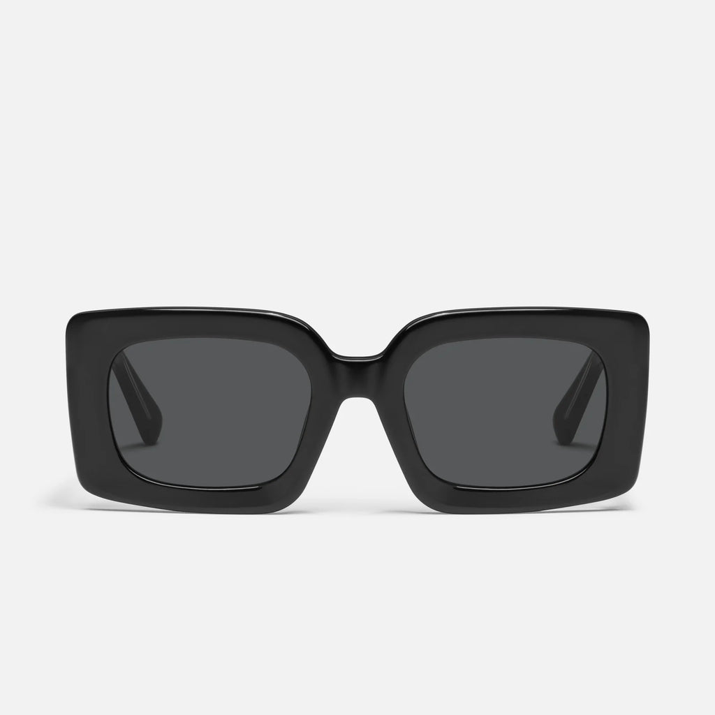 Quay Talk Show Sunglasses (Black Frame / Smoke Lens)