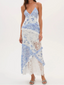 For Love & Lemons Rosalyn Maxi Dress (Blue)