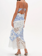 For Love & Lemons Rosalyn Maxi Dress (Blue)