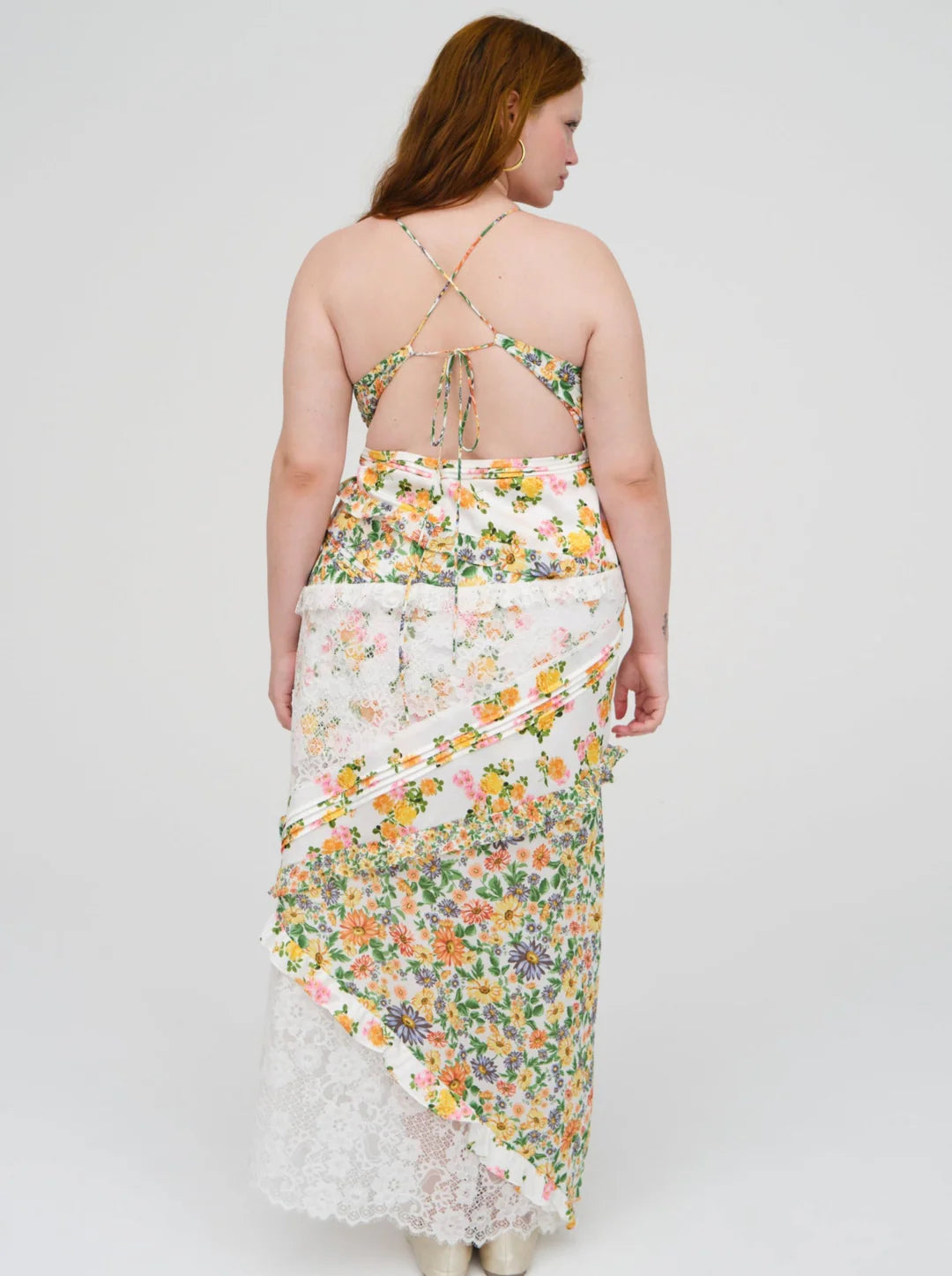 For Love & Lemons Rosalyn Maxi Dress (Yellow)