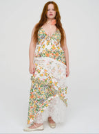 For Love & Lemons Rosalyn Maxi Dress (Yellow)