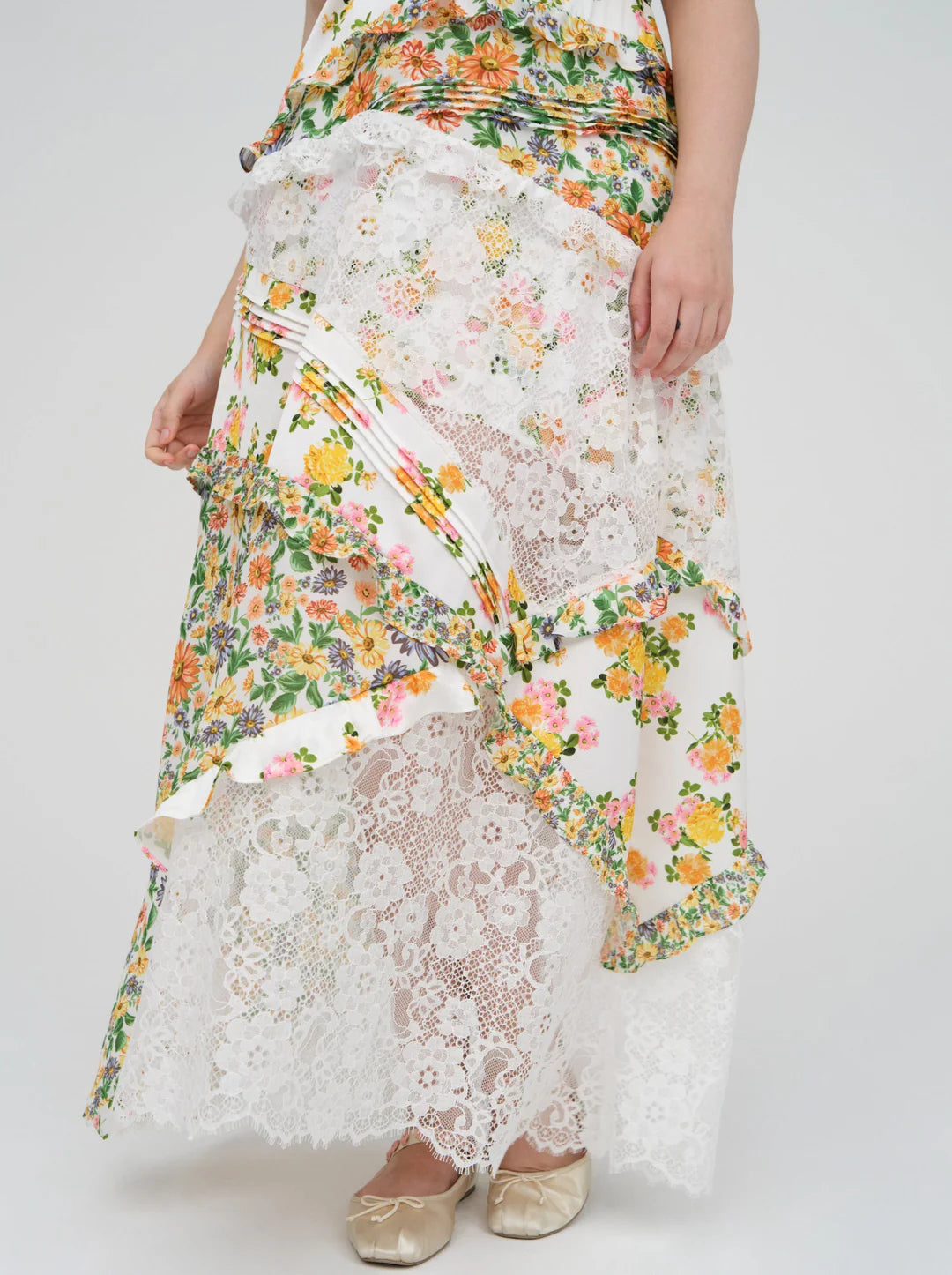 For Love & Lemons Rosalyn Maxi Dress (Yellow)