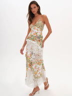 For Love & Lemons Rosalyn Maxi Dress (Yellow)