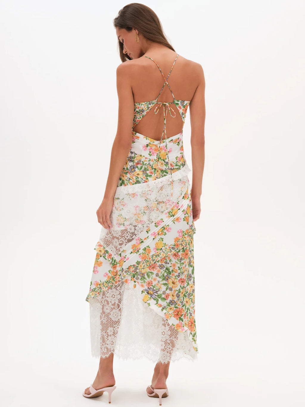 For Love & Lemons Rosalyn Maxi Dress (Yellow)