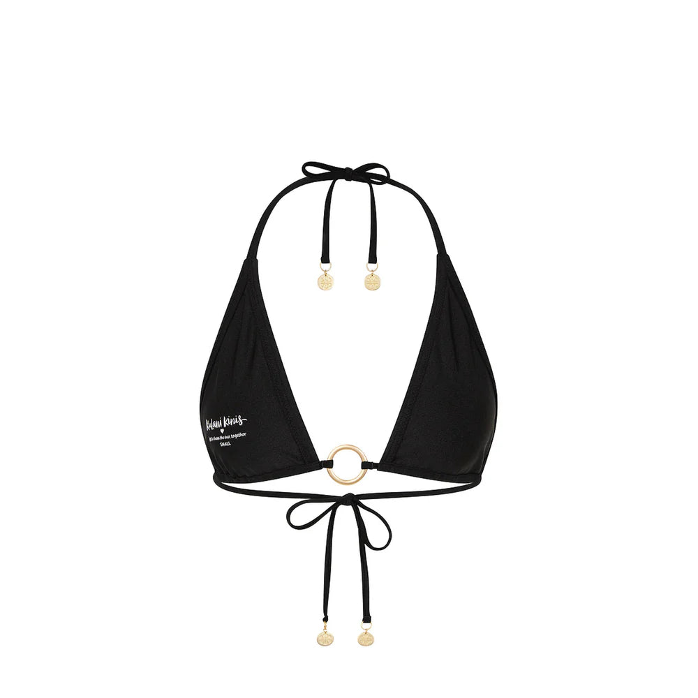 Kulani Kinis Twilight Black Ring Halter Bikini Top