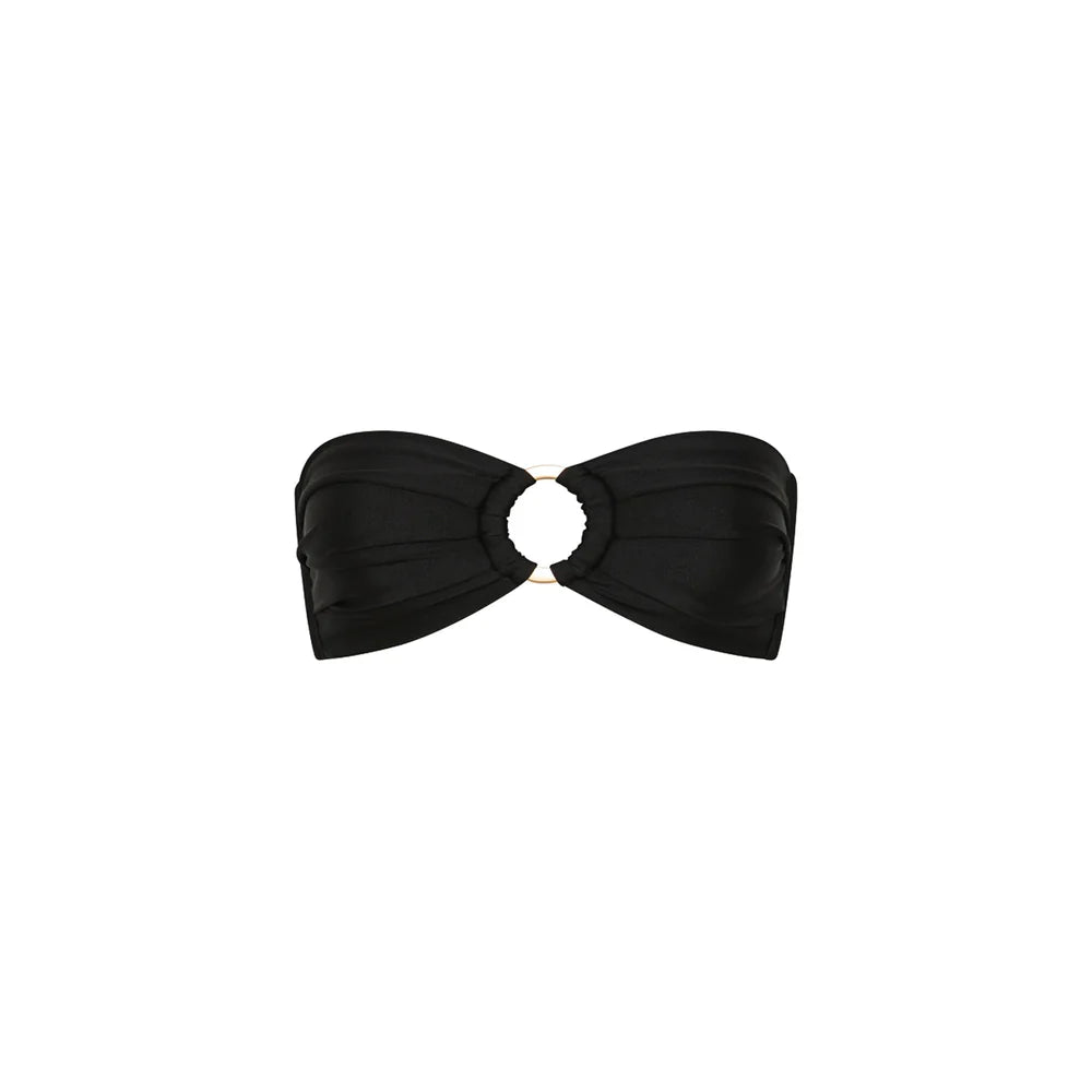 Kulani Kinis Twilight Black Strapless Bandeau Bikini Top