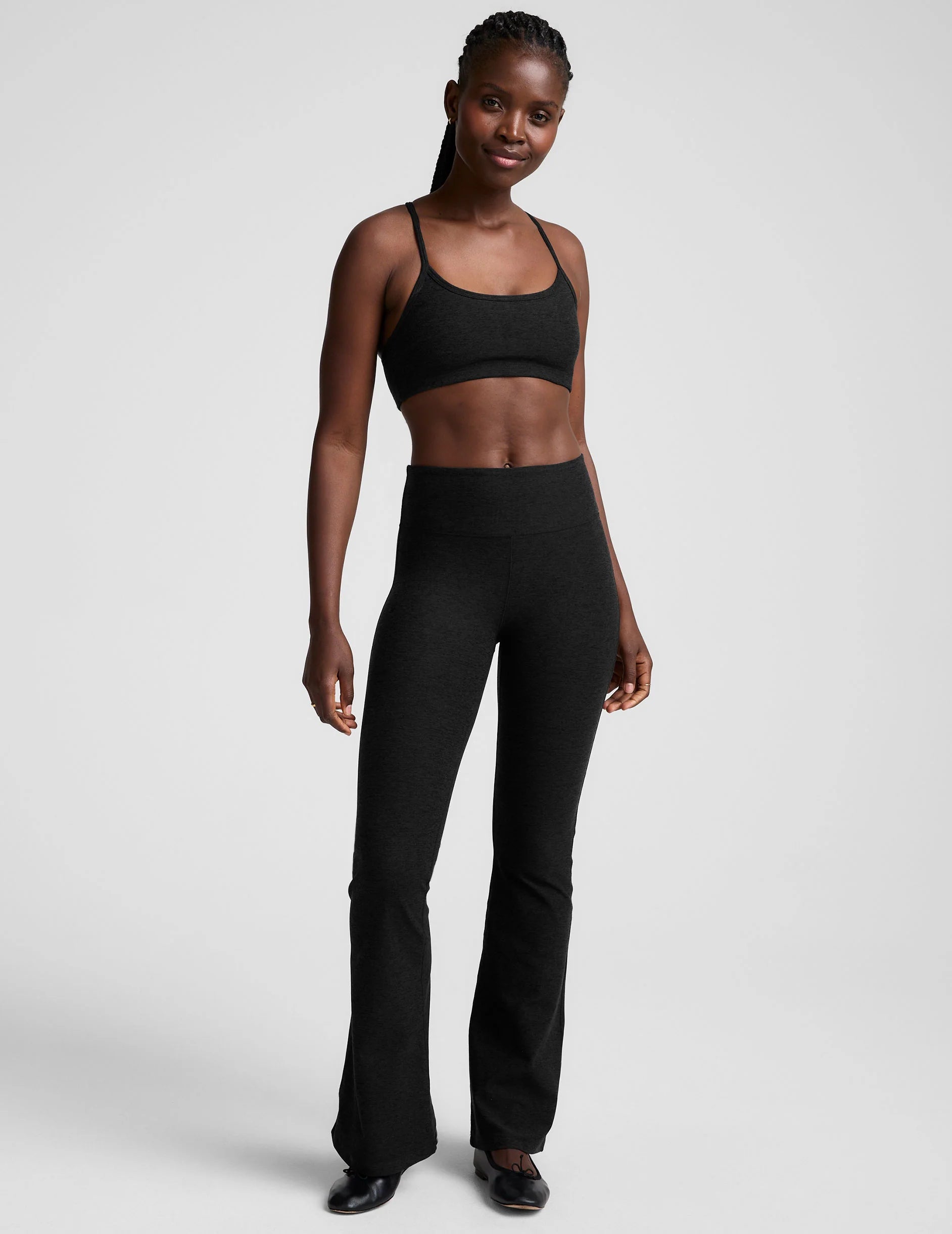 Beyond Yoga Spacedye™ Mid-Rise Bootcut Pant (Darkest Night)