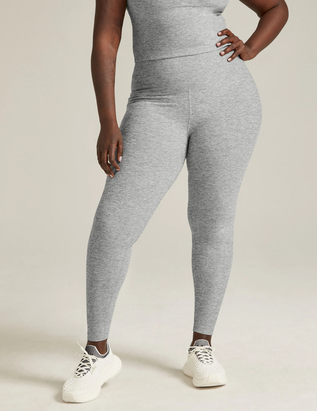Beyond Yoga Spacedye™ Caught In The Midi High Waisted Legging (Silver Mist)