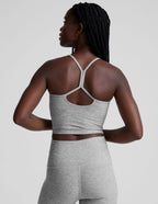 Beyond Yoga Spacedye™ Slim Racerback Cropped Tank (Silver Mist)