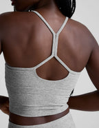 Beyond Yoga Spacedye™ Slim Racerback Cropped Tank (Silver Mist)