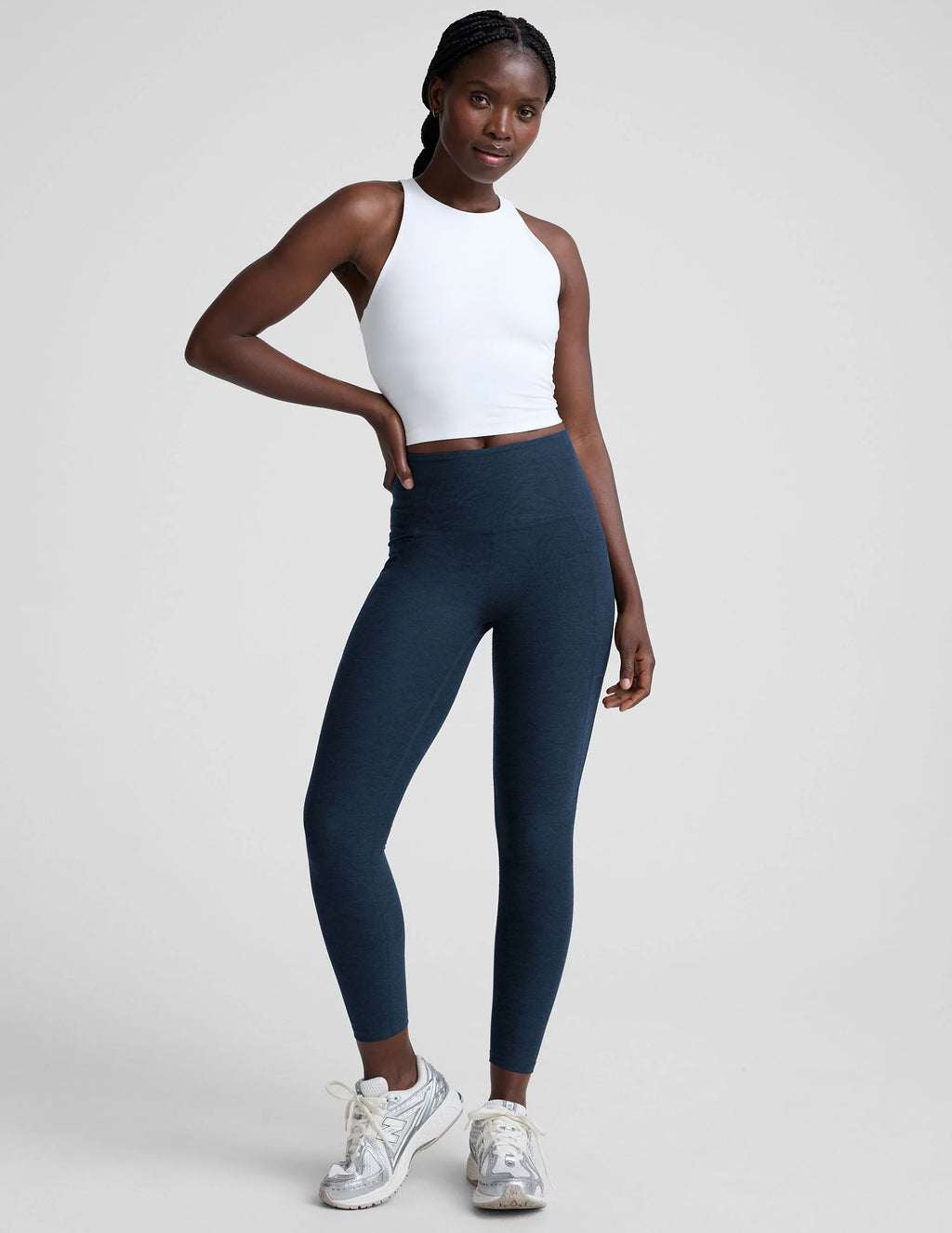 Beyond Yoga Spacedye™ Refocus Cropped Tank (Cloud White)