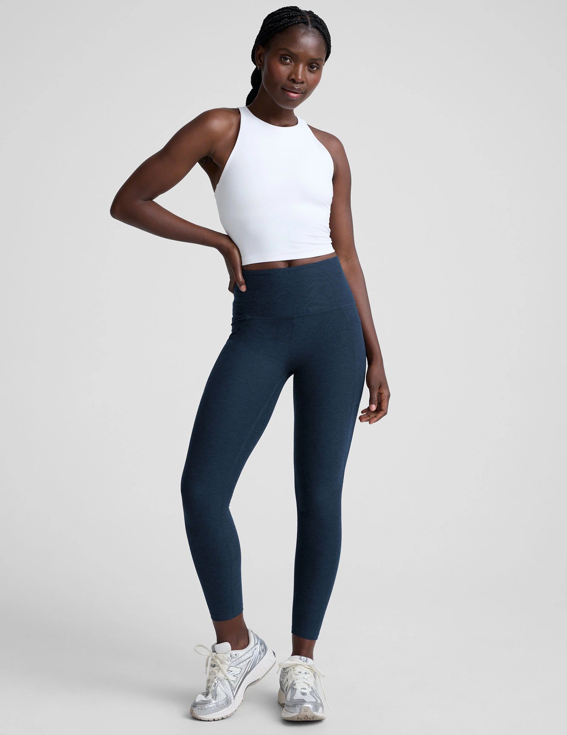 Beyond Yoga Spacedye™ Refocus Cropped Tank (Cloud White)