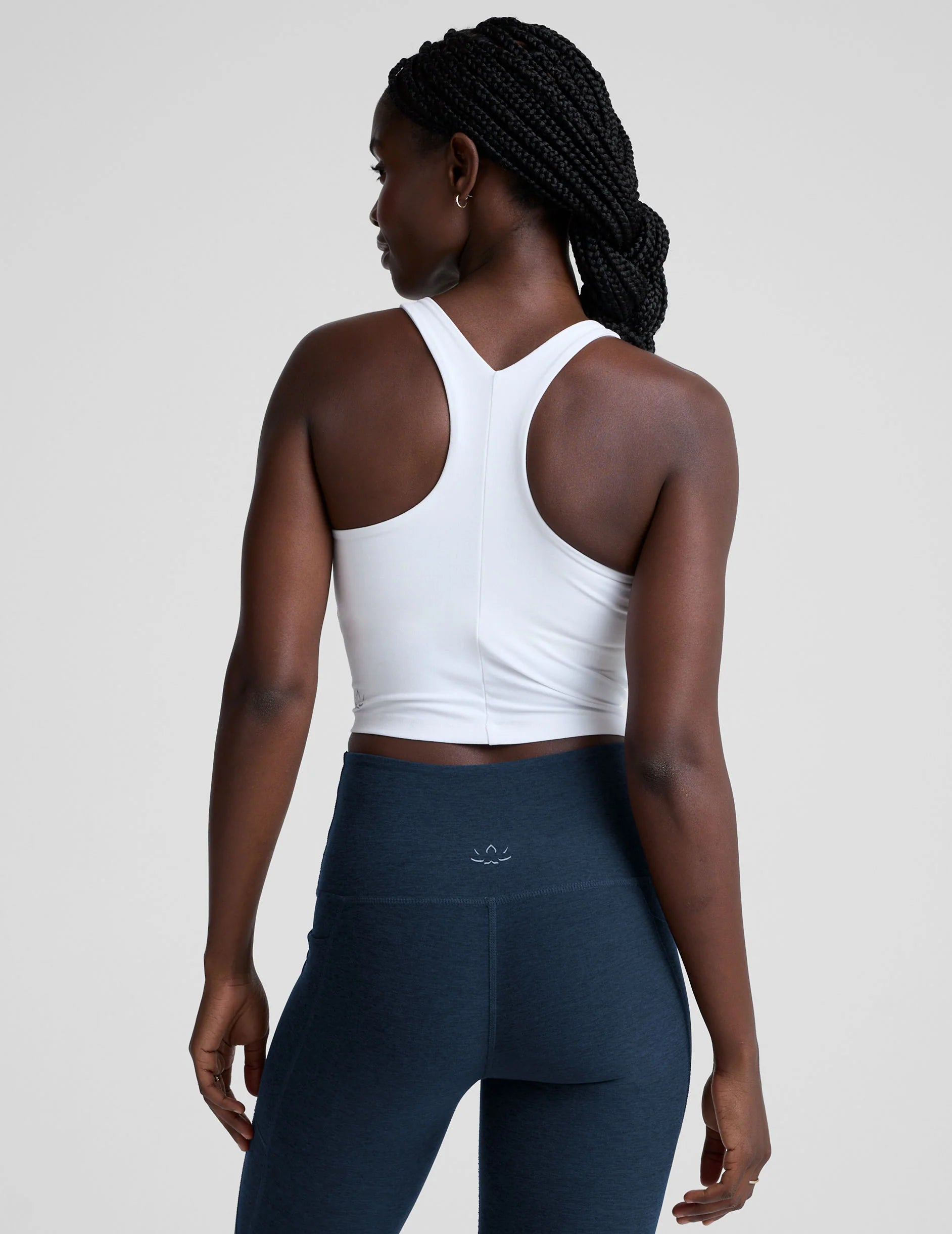 Beyond Yoga Spacedye™ Refocus Cropped Tank (Cloud White)