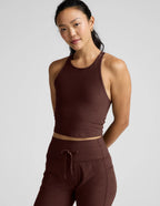 Beyond Yoga Spacedye™ Refocus Cropped Tank (Iced Mocha Heather)