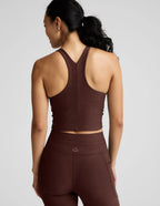 Beyond Yoga Spacedye™ Refocus Cropped Tank (Iced Mocha Heather)