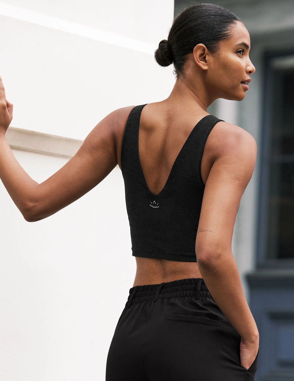 Beyond Yoga Spacedye™ Good Day Cropped Tank (Darkest Night)