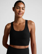 Beyond Yoga Spacedye™ Twister Cropped Tank (Darkest Night)