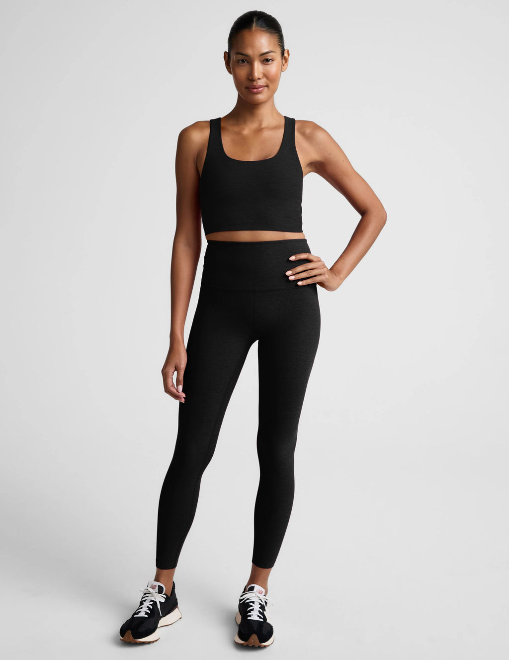 Beyond Yoga Spacedye™ Twister Cropped Tank (Darkest Night)