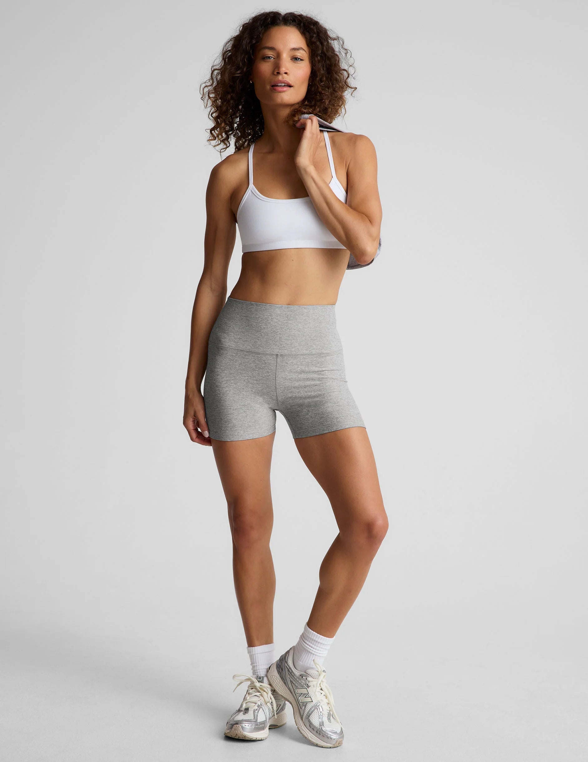 Beyond Yoga Spacedye™ Keep Pace 3" Short (Silver Mist)