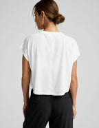 Beyond Yoga Studio Luxe Cropped Tee (White)