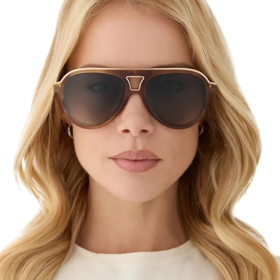 Diff Eyewear Tosca IIi Sunglasses (Tawny Tortoise + Brown Gradient Polarized)