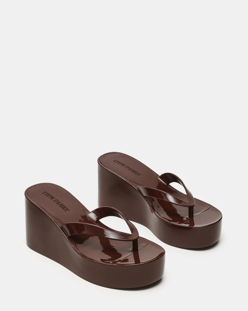 Steve Madden Jella Dark Brown Platform Sandals
