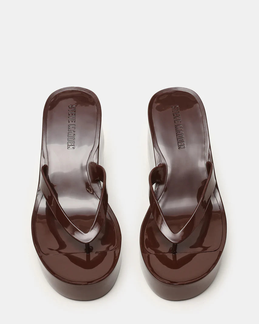Steve Madden Jella Dark Brown Platform Sandals