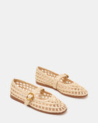 Steve Madden Melody Natural Raffia Flats