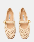 Steve Madden Melody Natural Raffia Flats