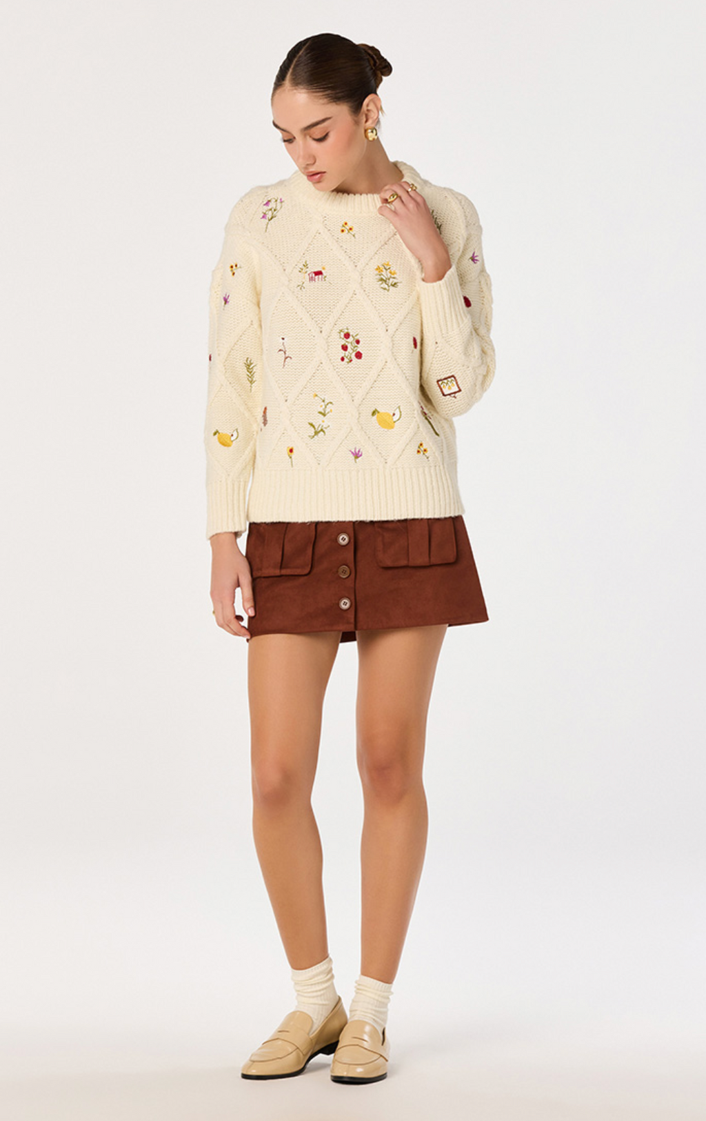 ASTR The Label Rose Sweater
