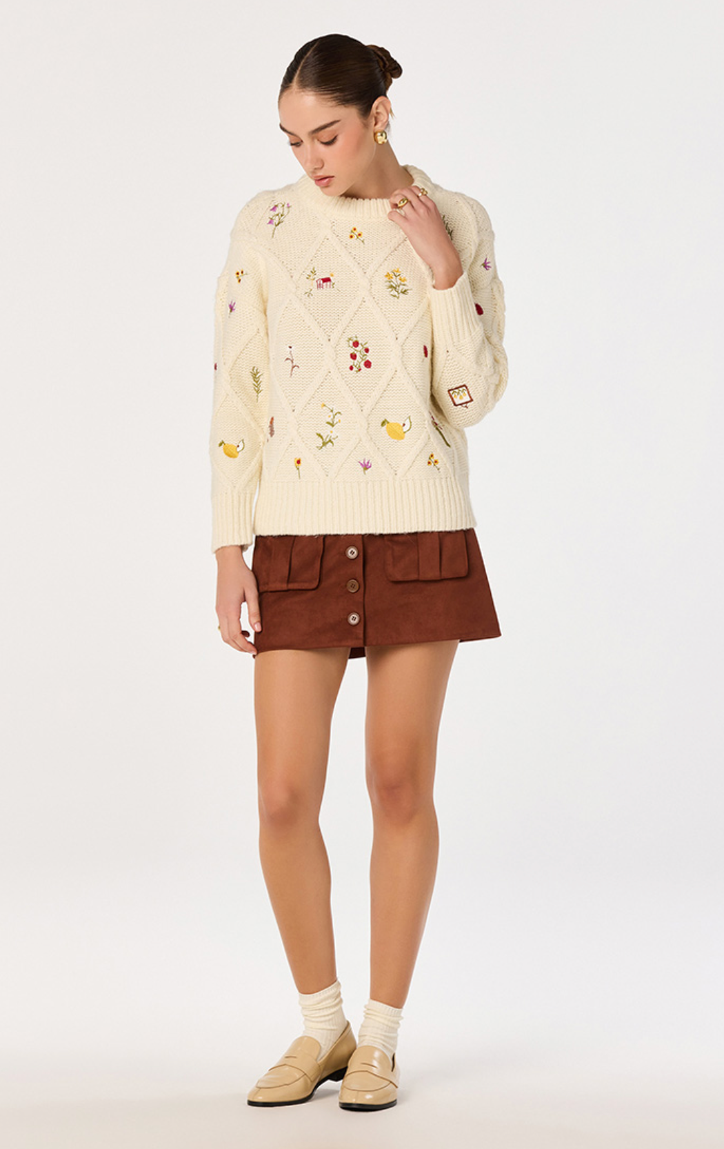 ASTR The Label Rose Sweater