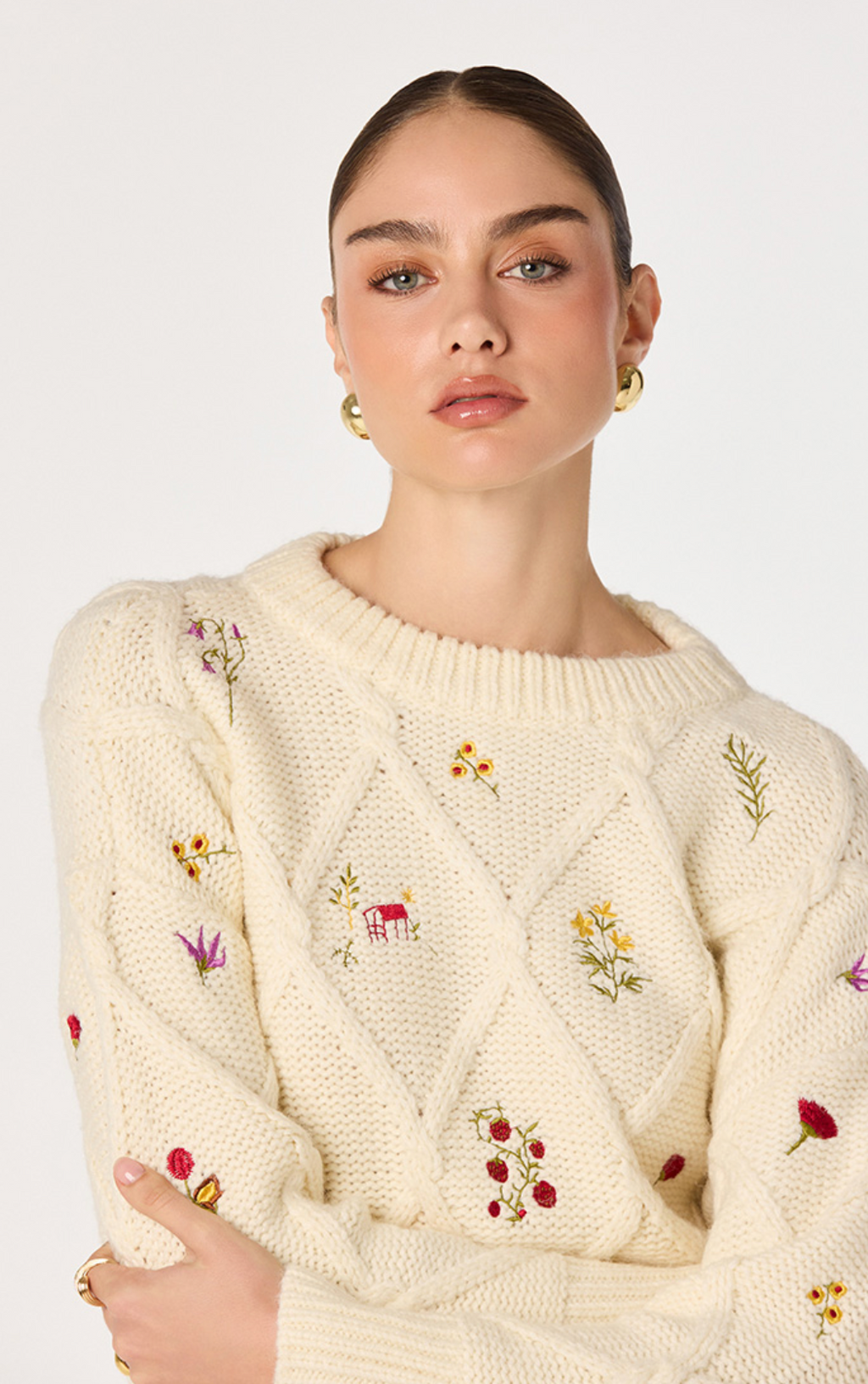 ASTR The Label Rose Sweater
