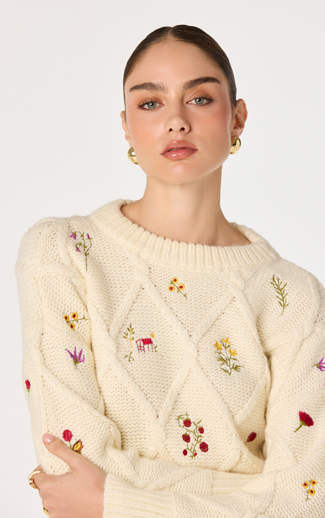 ASTR The Label Rose Sweater