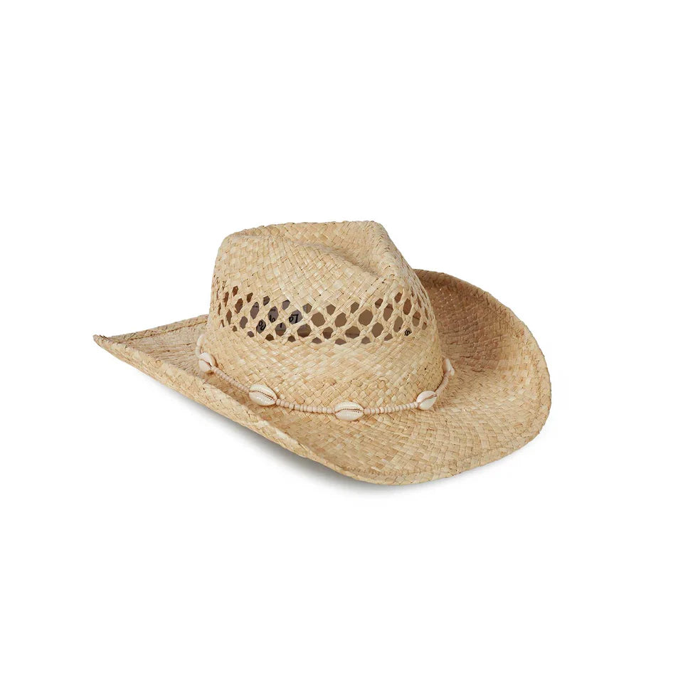 Lack Of Color Seashells Cowboy Straw Hat Secondary image