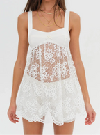 For Love & Lemons Sonnet Lace Babydoll Set