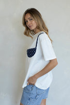 Bikini Patchwork T Shirt (Ivory Midnight)