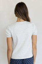Ribbed Tee (Heather Grey)