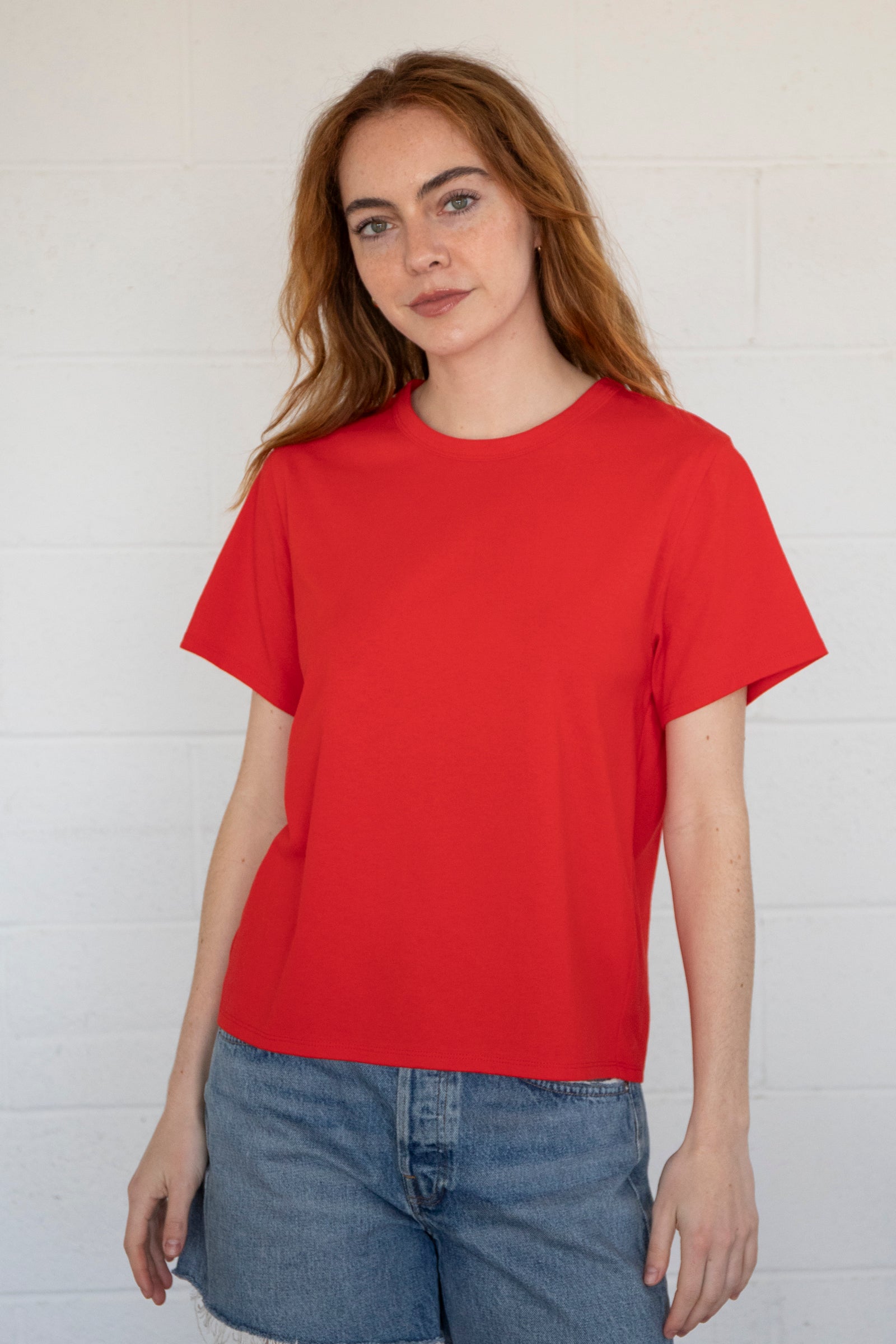 Jules Top  (Tomato Red)