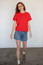 Jules Top  (Tomato Red)