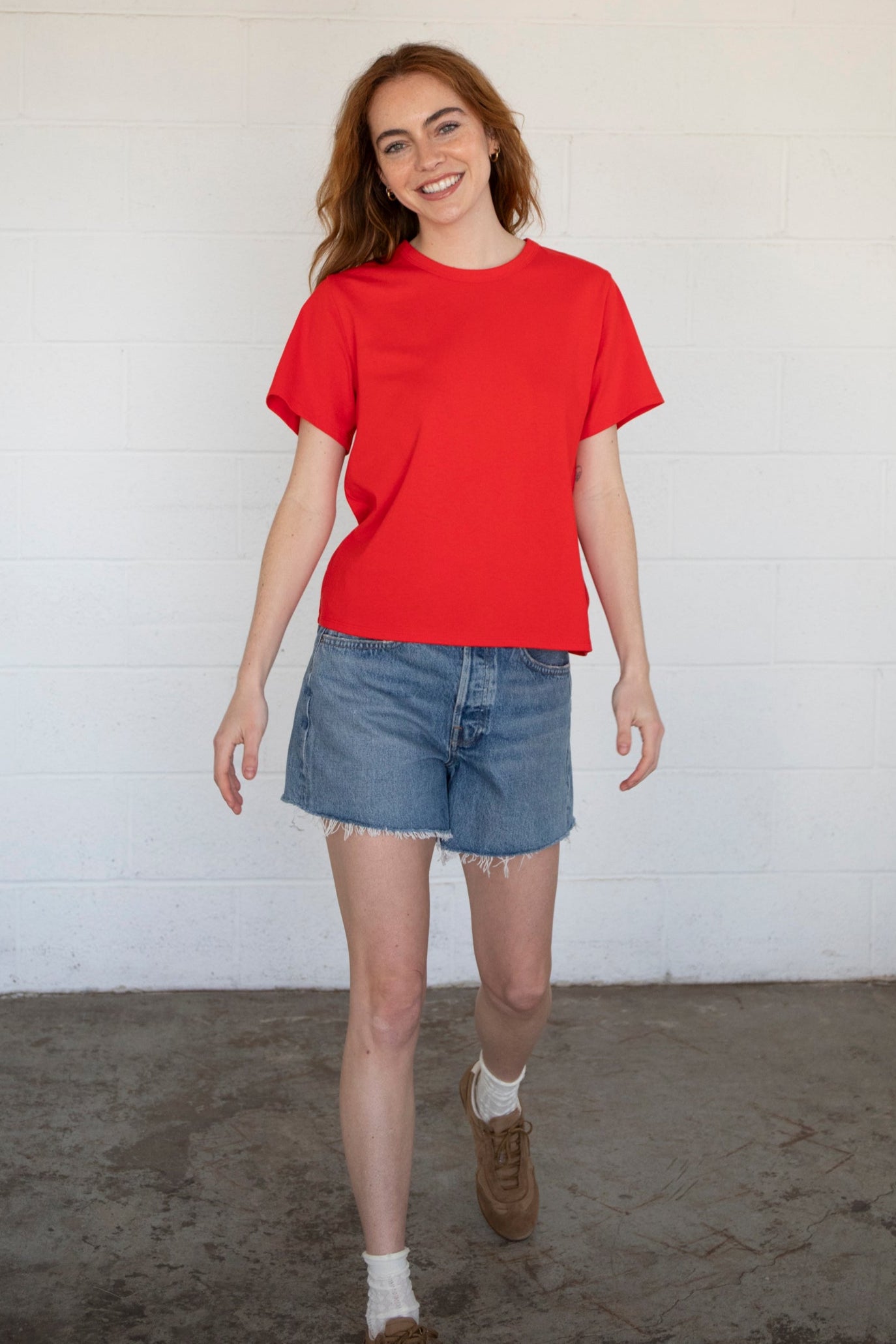 Jules Top  (Tomato Red)