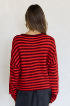 Stripe Pullover (Red Combo)
