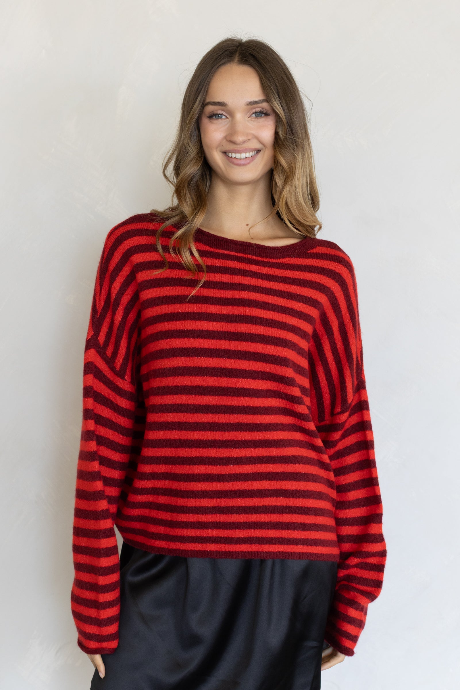 Stripe Pullover (Red Combo)