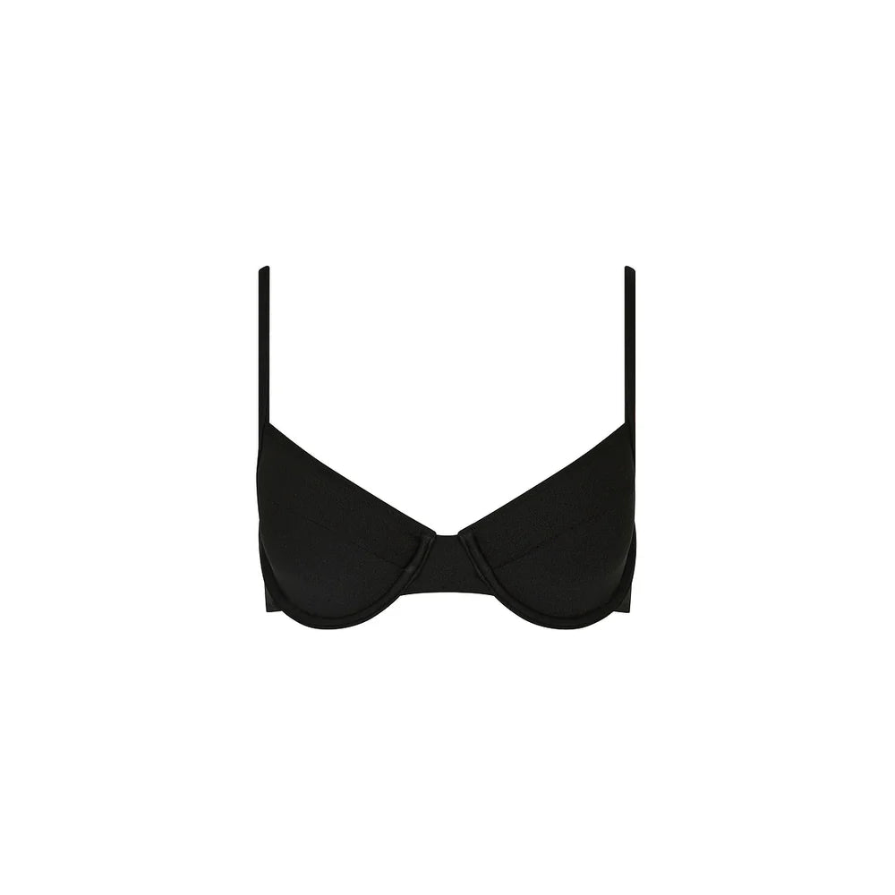 Kulani Kinis Twilight Black Ditzy Underwire Bra Bikini Top