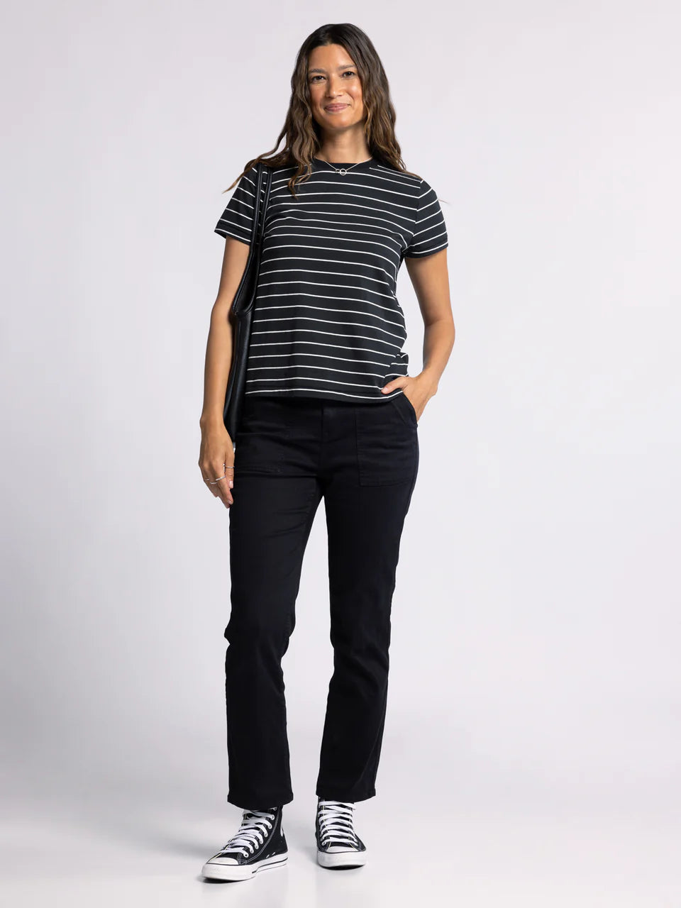 Thread & Supply Asher Tee (Black White Stripe)