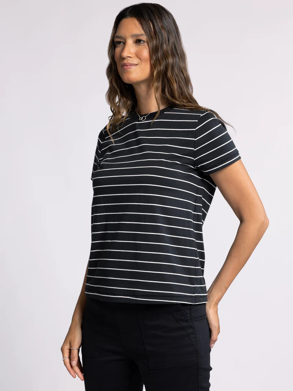 Thread & Supply Asher Tee (Black White Stripe)