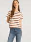Thread & Supply Asher Tee (Pink Burgundy Stripe)